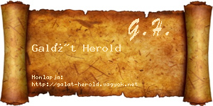 Galát Herold névjegykártya